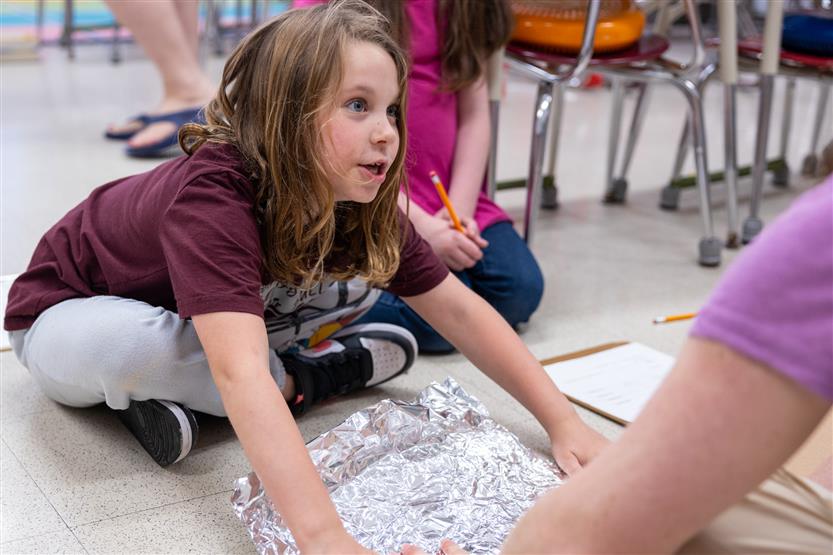 Students learn about friction